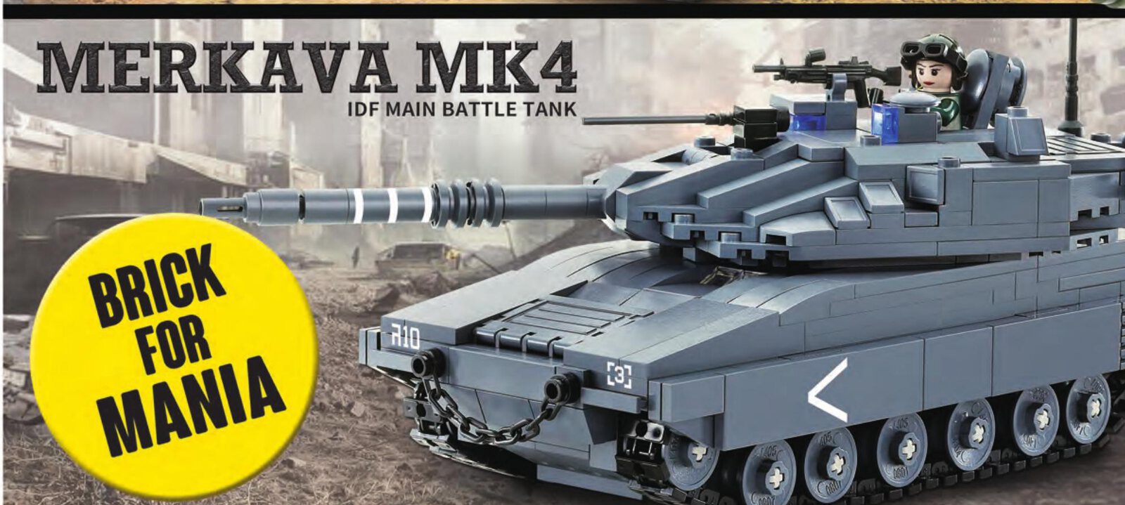 Mô hình xe tăng Merkava MK4 dòng Brick for Mania